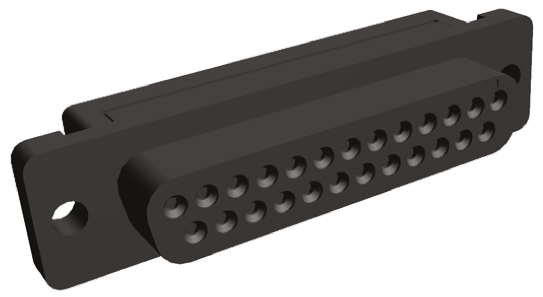 TE Connectivity Amplimite HDF-20 25 Way Right Angle Cable Mount D-sub Connector Socket, 2.76mm Pitch