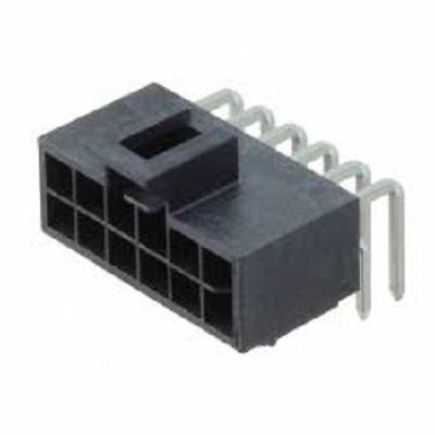 Molex 105314 Series Right Angle Through Hole PCB Header, 12 Contact(s), 2.5 mm Pitch, 2 Row, Shrouded