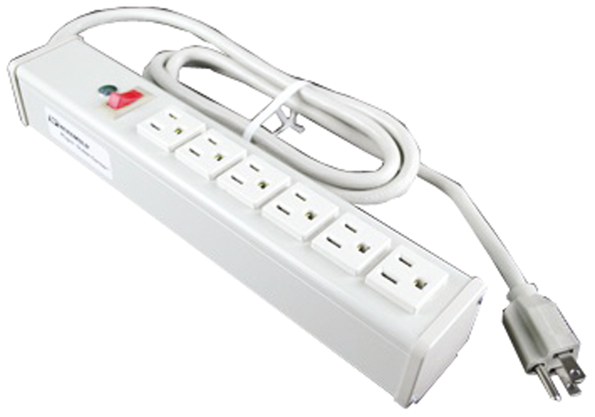 Wiremold 1.8m 6 Socket NEMA 5-15R Extension Lead, 120 V