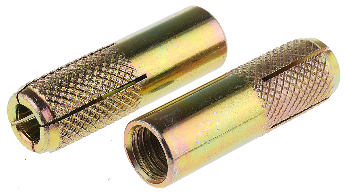 RS PRO Steel Drop In Anchor M12 x 50mm, 15mm Fixing Hole