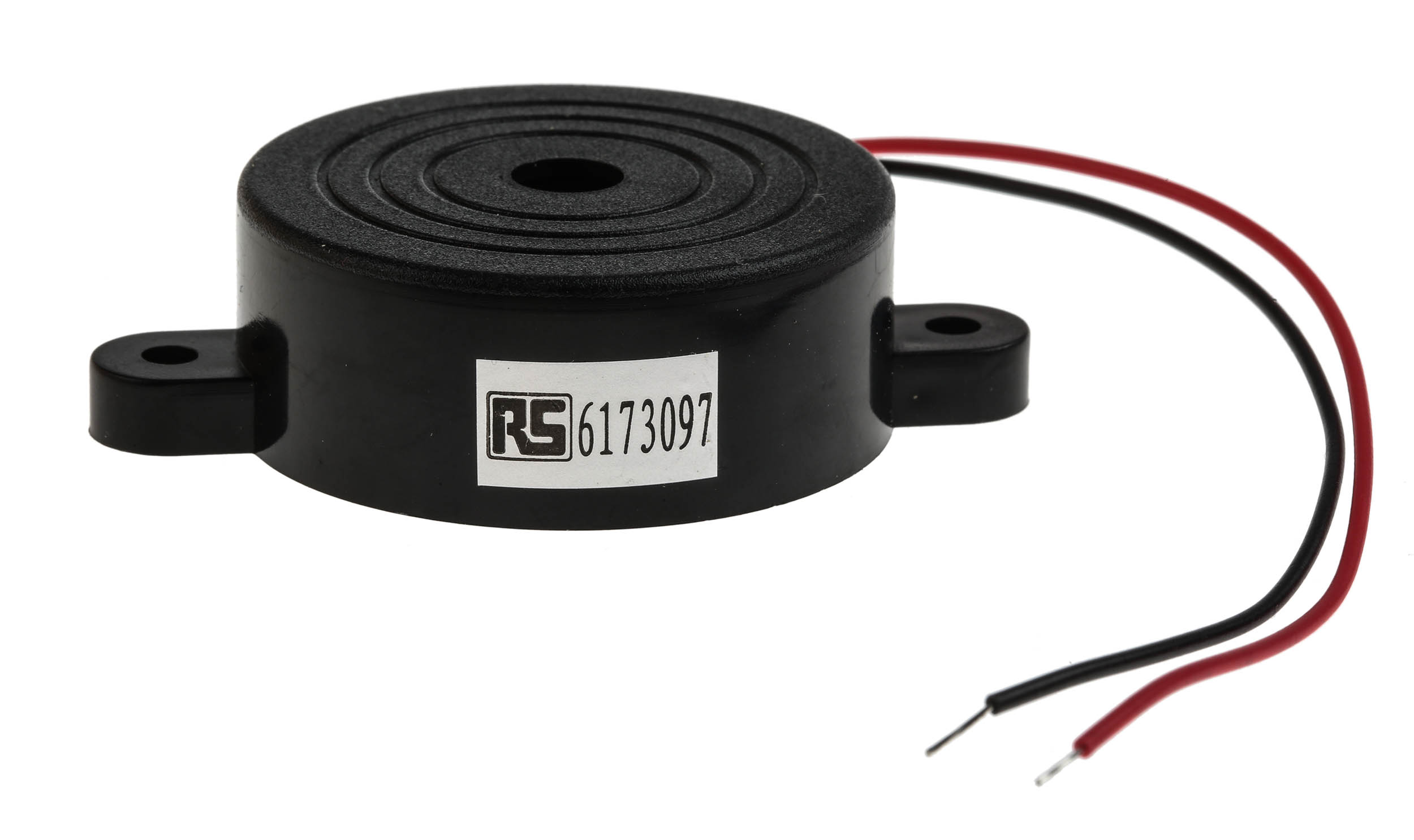 RS PRO 96dB Panel Mount Continuous Internal Piezo Buzzer, 41.8 x 16mm, 1.5V dc Min, 20V dc Max