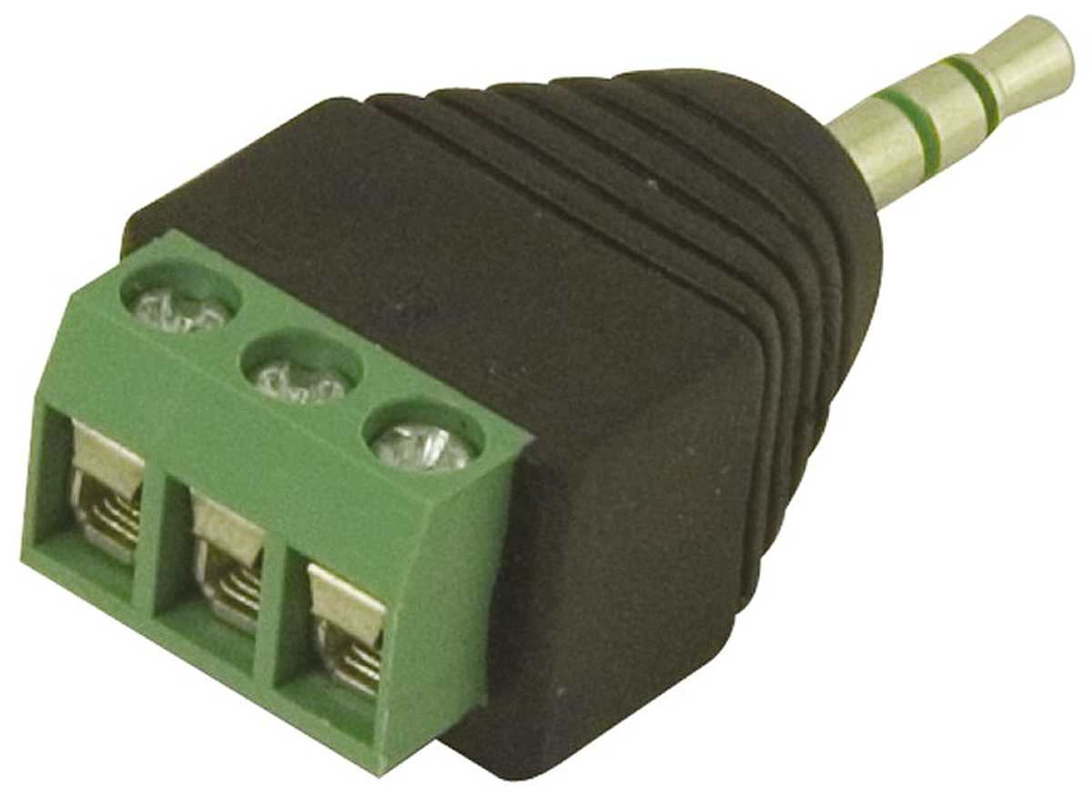 RS PRO Jack Connector 3.5 mm Cable Mount Stereo Plug, 3Pole