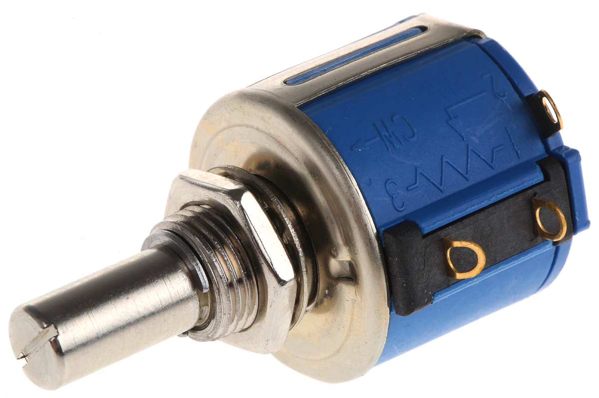 Bourns 3540 200Ω Rotary Potentiometer 10-Turns 1-Gang Panel Mount, 3540S-1-201L