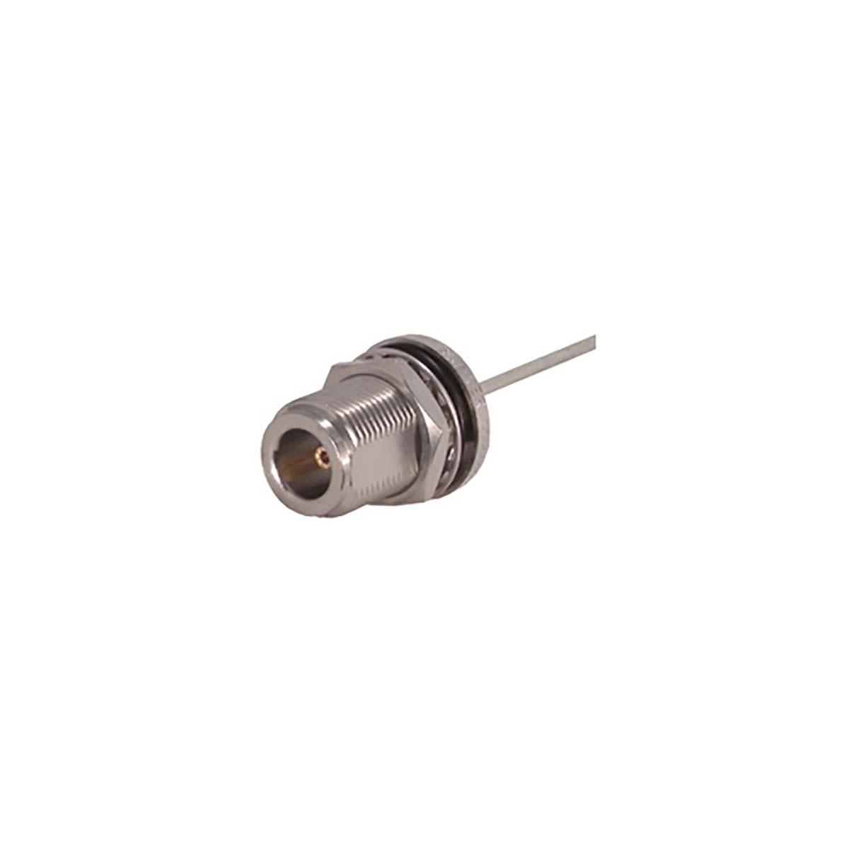 Huber+Suhner 24_N-50-3-14/133_NE Series, Jack Cable Mount N Connector, 50Ω, Solder Termination, Straight Body