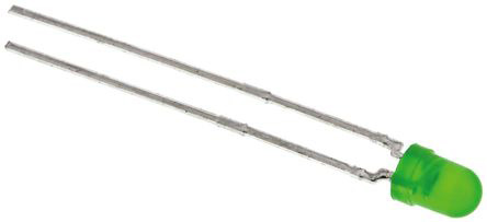 Vishay1.9 V Green LED 3mm Through Hole, TLLG4401