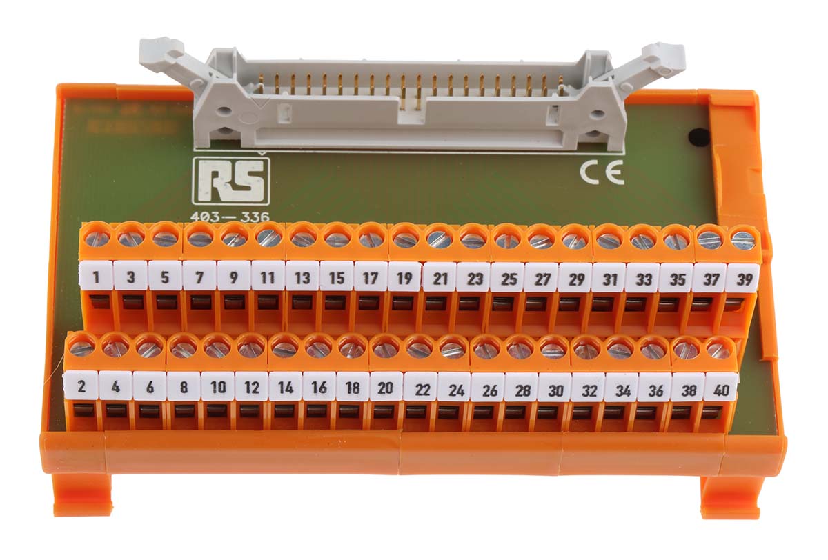 RS PRO 40-Contact Interface Module, IDC Connector, DIN Rail Mount, 1A