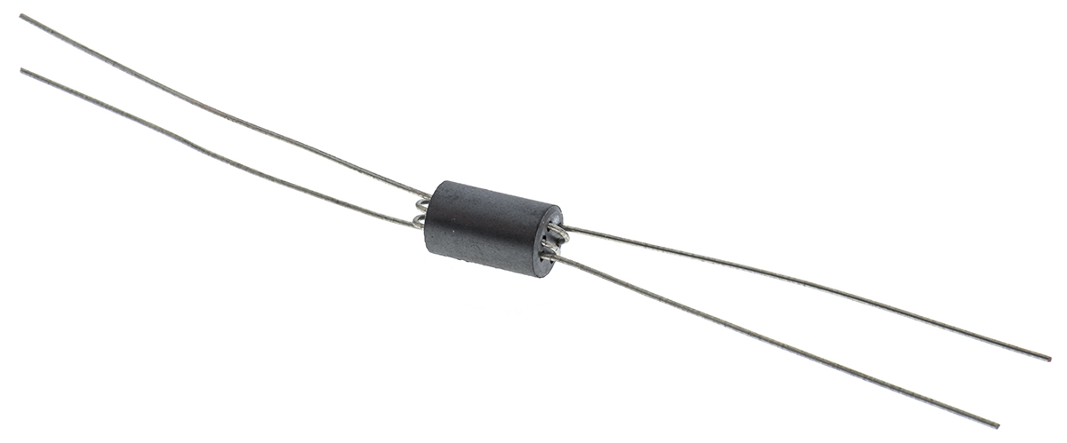 Wurth Elektronik Ferrite Bead, 6 (Dia.) x 10mm (Axial), 320Ω impedance at 25 MHz, 512Ω impedance at 100 MHz
