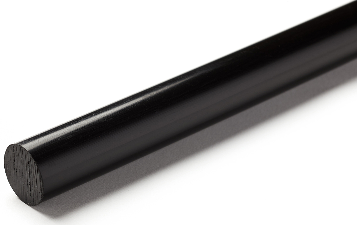 RS PRO Black Polyethylene PE Rod, 1m x 80mm Diameter