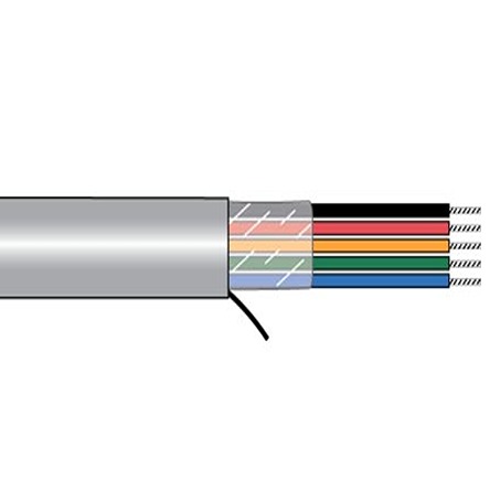 Alpha Wire Xtra-Guard 1 Performance Cable Multicore Cable, 8 Cores, 0.46 mm² 22, Unscreened, 100 ft, Grey Polyvinyl