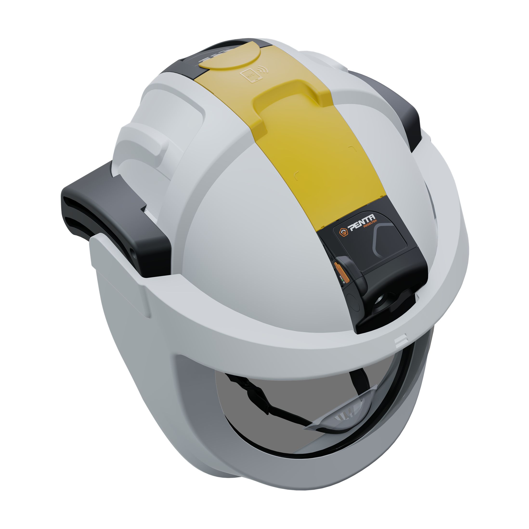 Penta Visarc White Hard Hats with Chin Strap, Adjustable