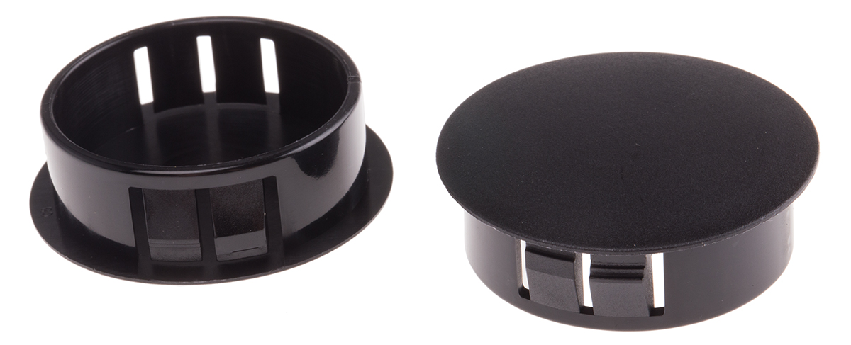 RS PRO Blanking Plug, 30.1mm Hole Diameter, Nylon 66, 34.2mm Diameter, Unthreaded