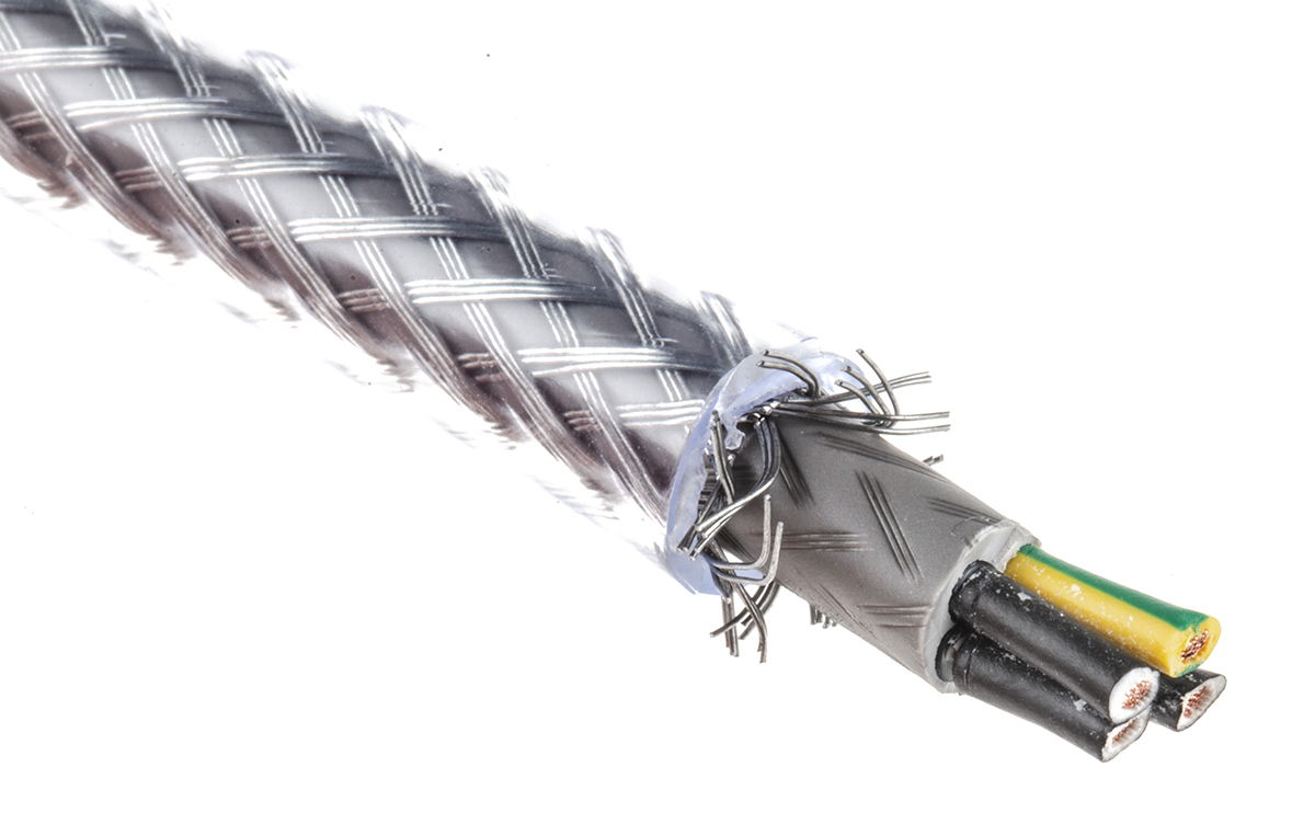 RS PRO SY Control Cable, 4 Cores 0.75 mm², Screened, 50 m, Transparent Polyvinyl Chloride Sheath