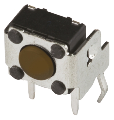 APEM Brown Button Tactile Switch, SPST 50 mA @ 12 V dc 1.3mm