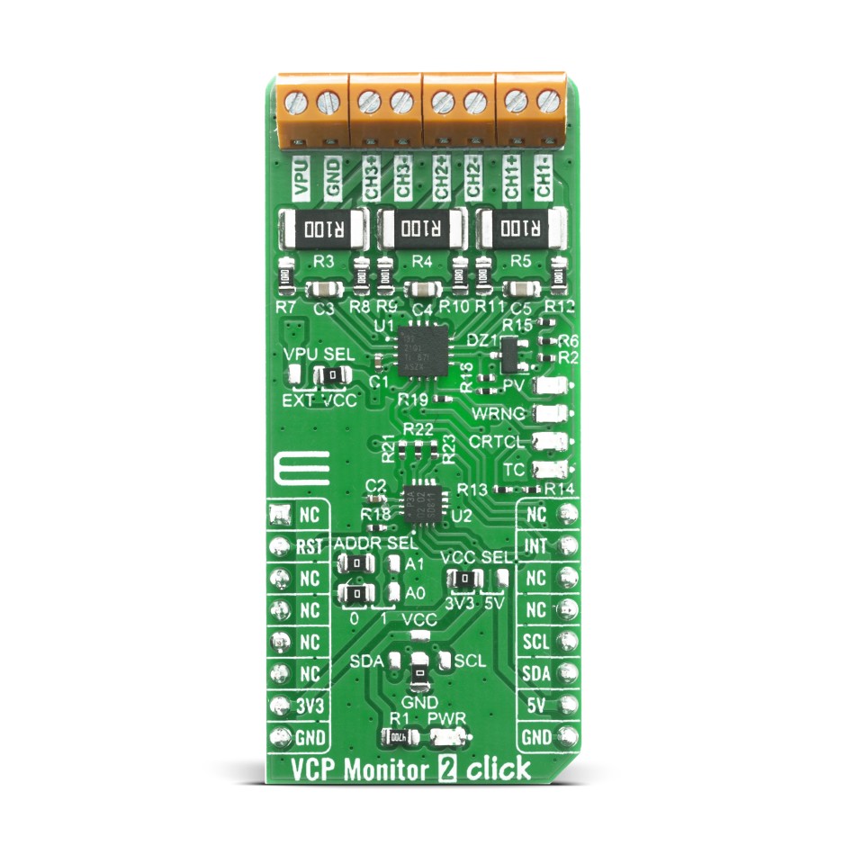 MikroElektronika VCP Monitor 2 Click Voltage Measurement for INA3221-Q1 for ECU