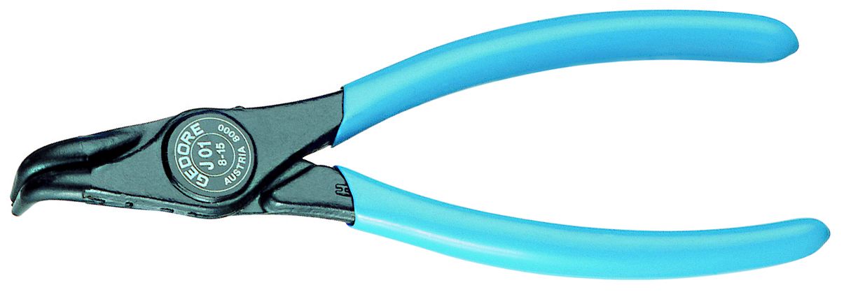 Gedore 6704480 5-Piece Circlip Pliers, 169 mm Overall, Bent Tip, 41mm Jaw
