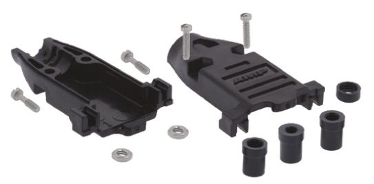 TE Connectivity AMPLIMITE Series ABS D Sub Backshell, 9 Way