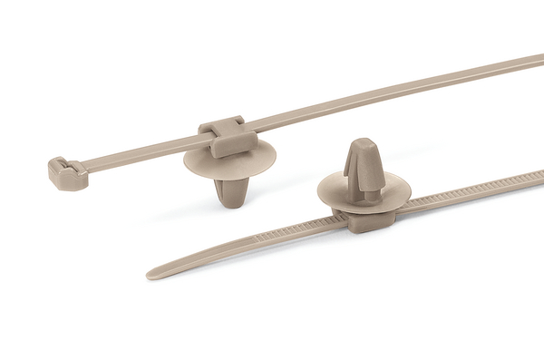HellermannTyton Cable Tie, 145mm x 3.4 mm, Beige Polyetherketone, Pk-500