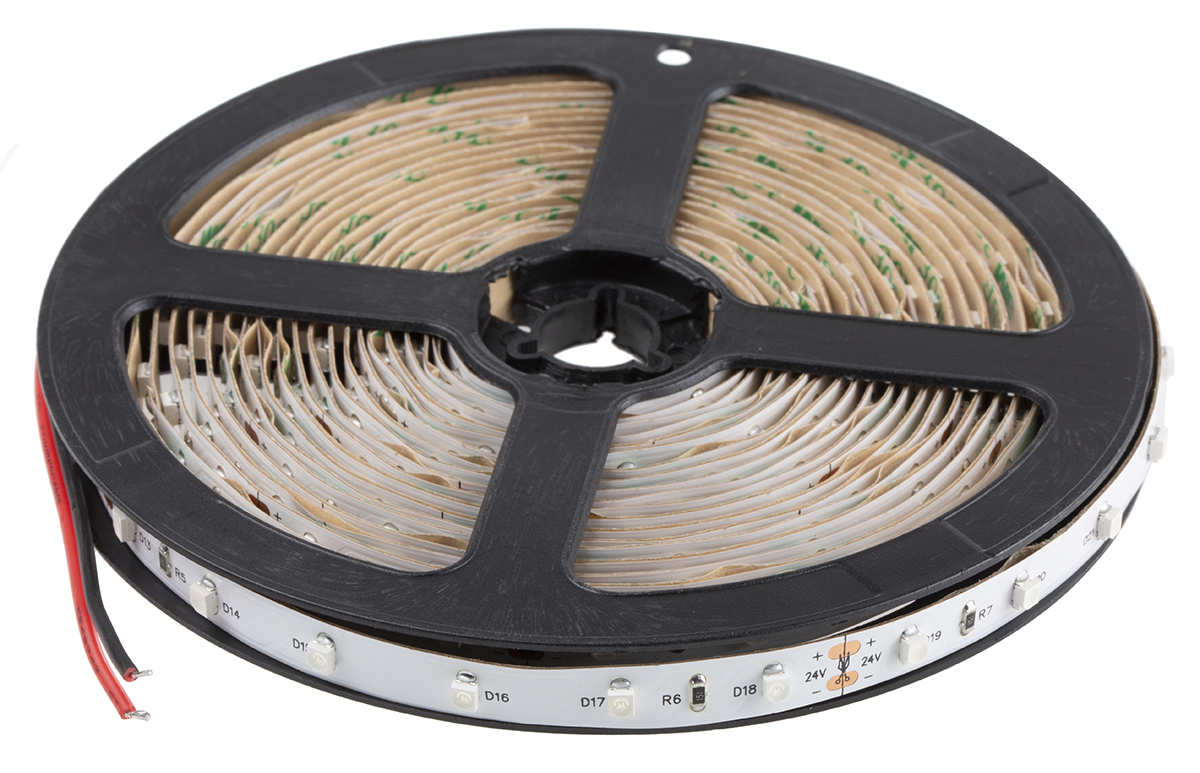 RS PRO 24V Green LED Strip Light, 5m Length