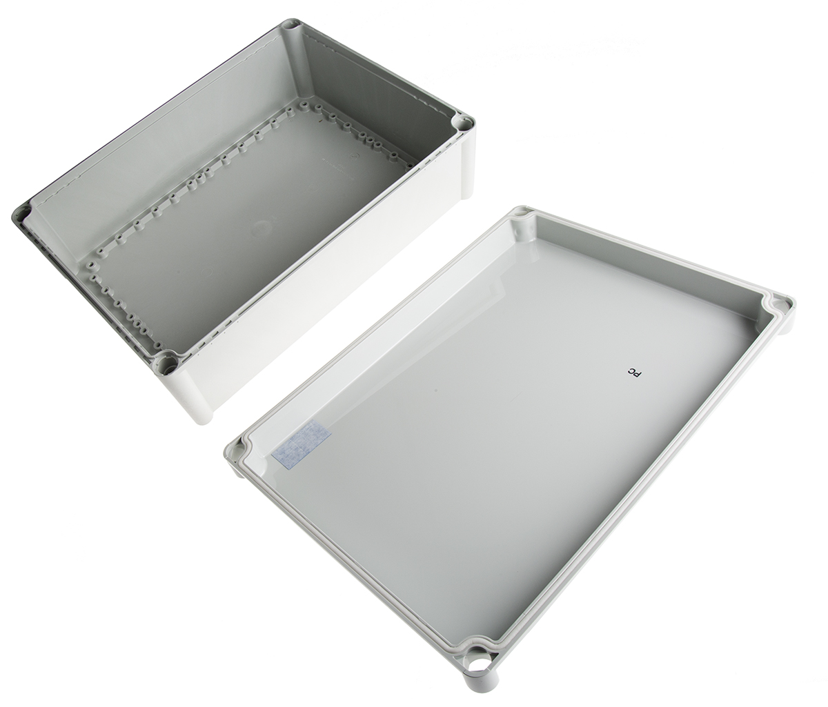Fibox FEX Series Grey Polycarbonate Enclosure, IP54, Grey Lid, 378 x 278 x 130mm