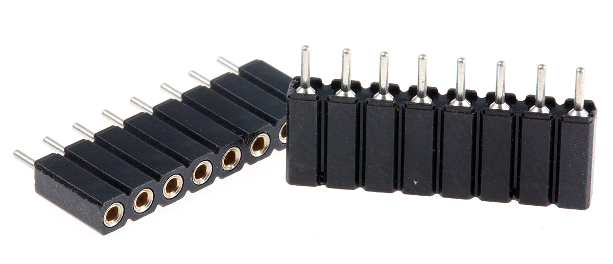 8 Way Preci-Dip Straight Through Hole 2.54mm SIL Socket, Solder, 3A 100 V ac, 150 V dc