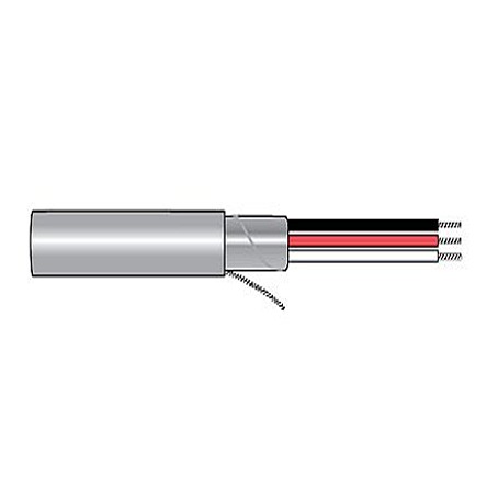 Alpha Wire Alpha Essentials Communication & Control Control Cable, 3 Cores, 1.5 mm² 22 AWG, Screened, 1000 ft, Grey