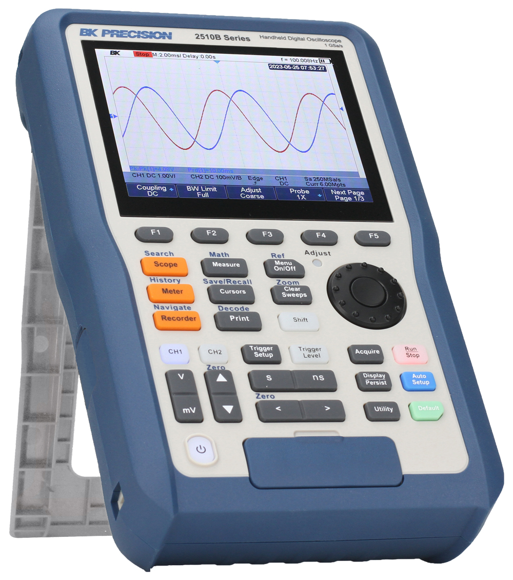 BK Precision 2510B Series, 200MHz Handheld Digital Oscilloscope, 2 Analogue Channels