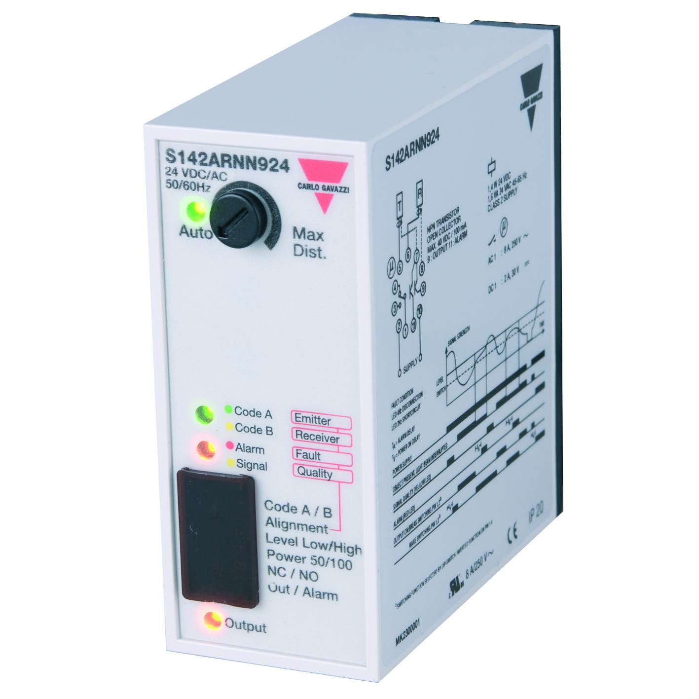 Carlo Gavazzi Retroreflective Photoelectric Sensor, Block Sensor