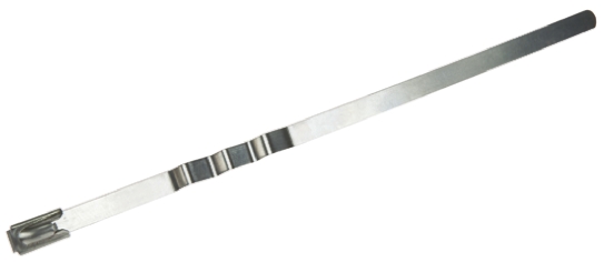 RS PRO Cable Tie, Zig Zag, 360mm x 4.6 mm, Metallic 316 Stainless Steel, Pk-100