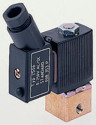 Burkert Solenoid Valve 134092, 2 Port, NC, 24 V ac 3.18 mm, 3.18 mm