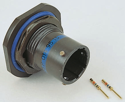 Amphenol Socapex, LJT 22 Way Panel Mount MIL Spec Circular Connector Receptacle, Pin Contacts,Shell Size 13, Bayonet