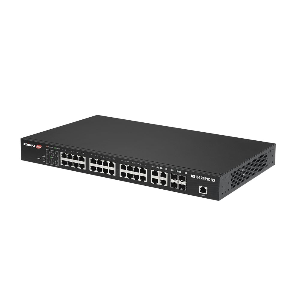 Edimax GS-5424PLC V2, Smart 28 Port Gigabit Switch With PoE
