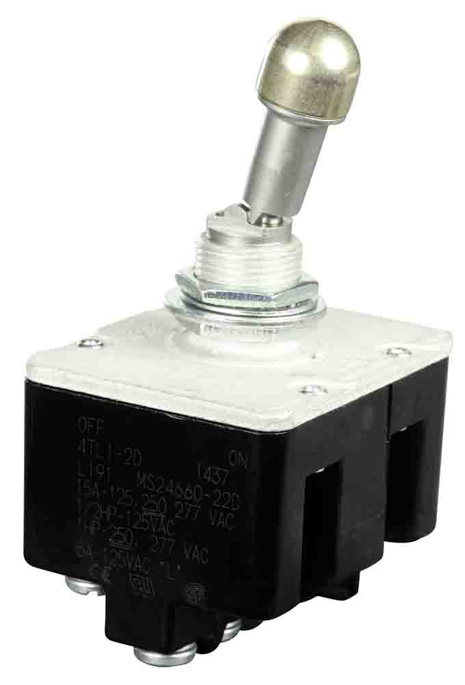 Honeywell Toggle Switch, On-Off, 4PDT, Screw Terminal, 28 V