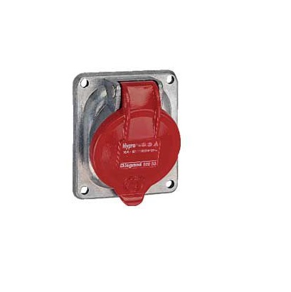 Legrand Red Power Socket, 4 Poles, 32A, Outdoor Use