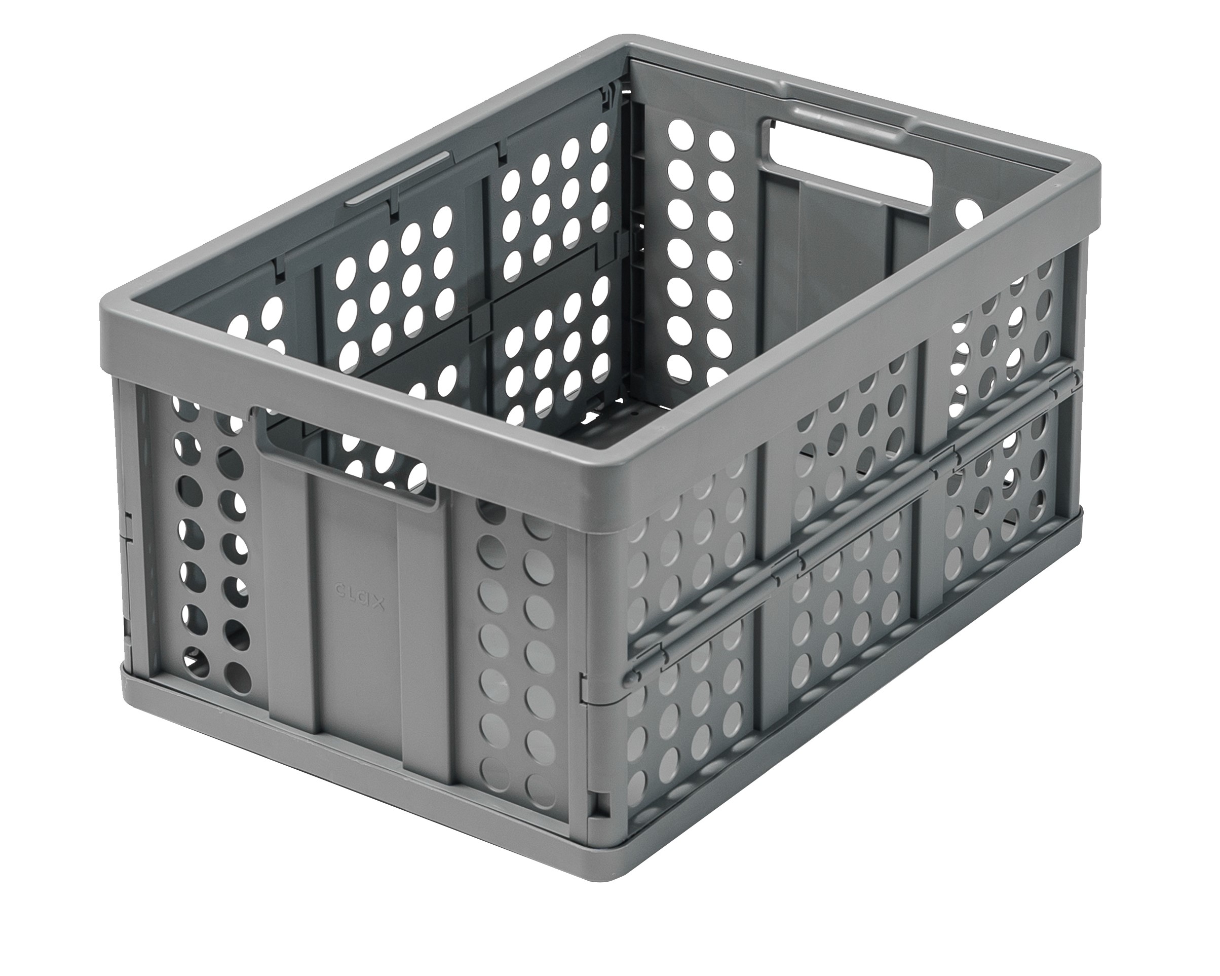 FIMM 45L Grey Folding Crate, 380mm x 540mm x 270mm