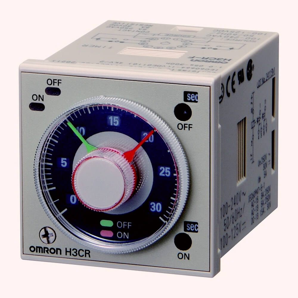 Omron H3CR Series Plug In Timer Relay, 100-240/100-125V ac/dc, 11-Contact, 0.05 → 1080000s, 2-Function, DPDT
