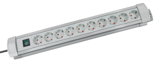 brennenstuhl 3m 10 Socket Type F - German Schuko Extension Lead, 230 V, IP20