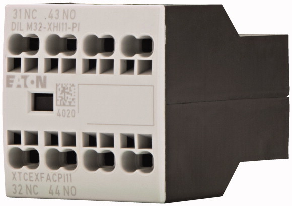 Eaton Auxiliary Contact, 2 Contact, 1 NC, 1 NO, Front Fixing
