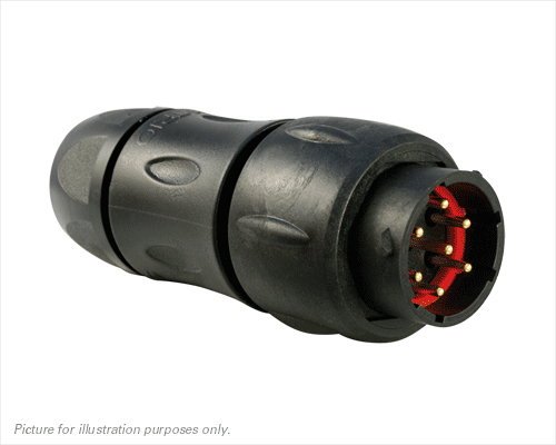 Souriau Sunbank by Eaton Circular Connector, 7 Contacts, In-Line, Standard Connector, Plug, Male, IP68, IP69K, UTS