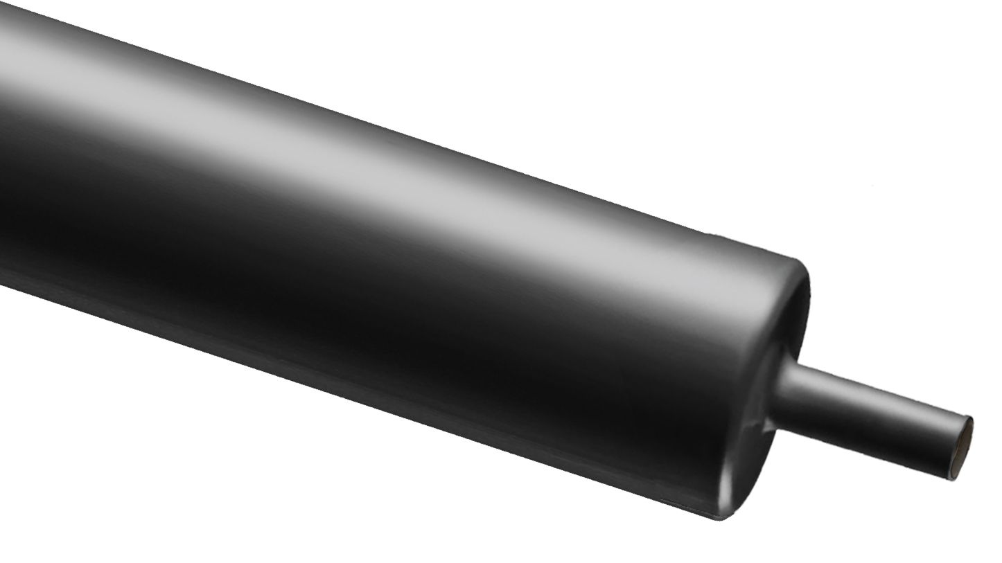 RS PRO Heat Shrink Tubing, Black 8mm Sleeve Dia. x 100cm Length 4:1 Ratio
