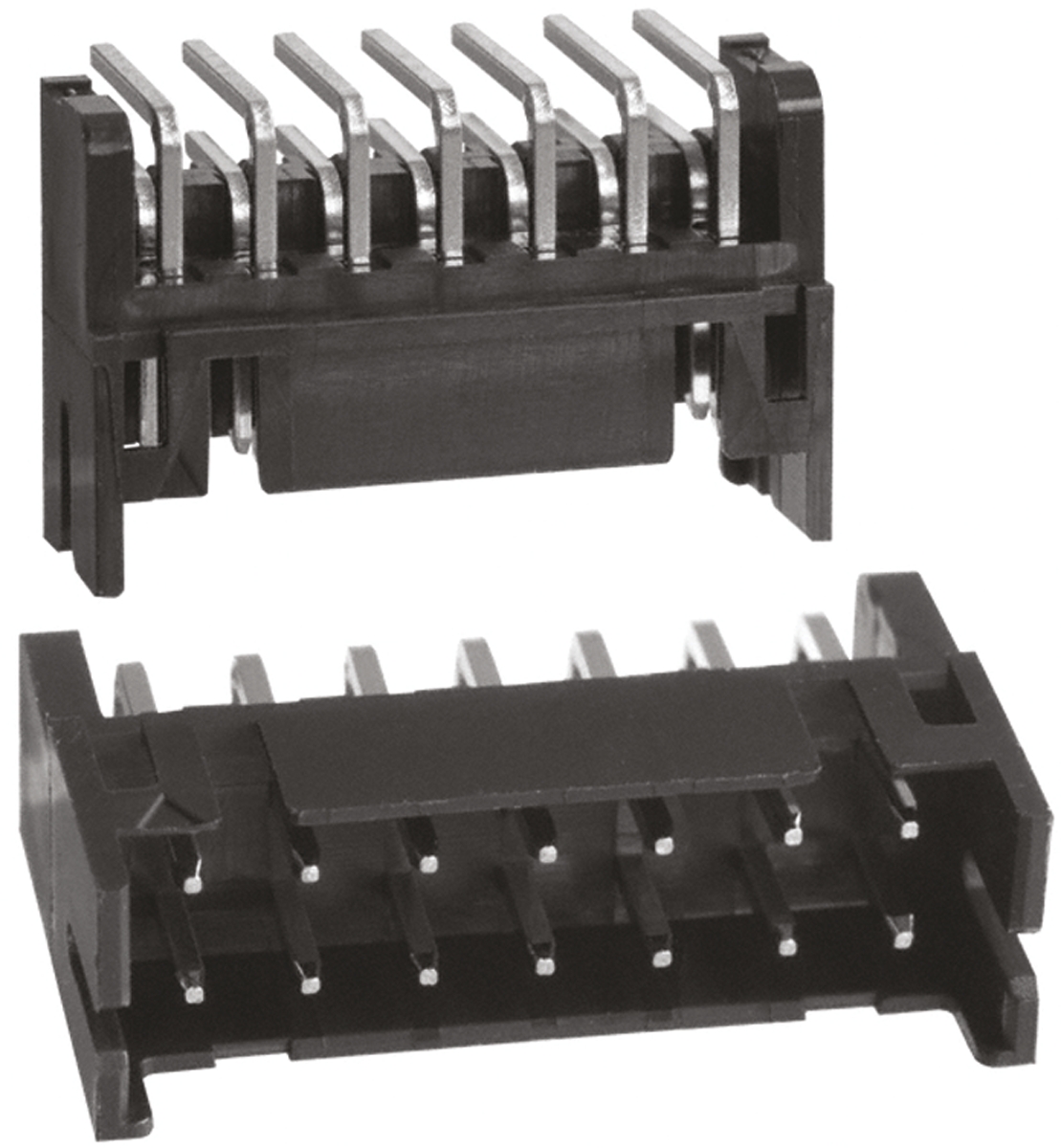 Hirose DF11 Series Right Angle Through Hole PCB Header, 14 Contact(s), 2 mm Pitch, 2 Row, Shrouded