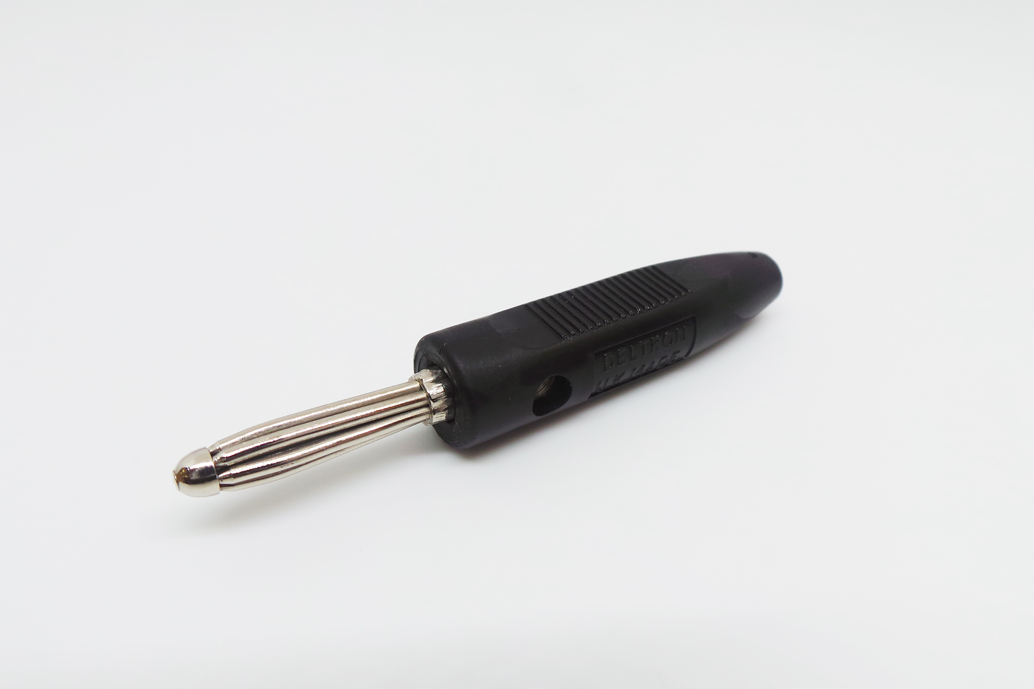 RS PRO Black Male Banana Connectors, Screw Termination, 16A, 50V, Copper Plating
