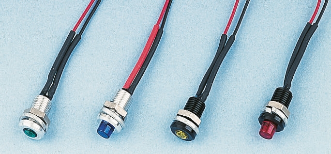 Oxley White Panel Mount Indicator, 12V ac, 6.4mm Mounting Hole Size, Lead Wires Termination, IP66