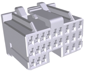 TE Connectivity, MULTILOCK 040 II Male Connector Housing, 2.5mm Pitch, 24 Way, 3 Row