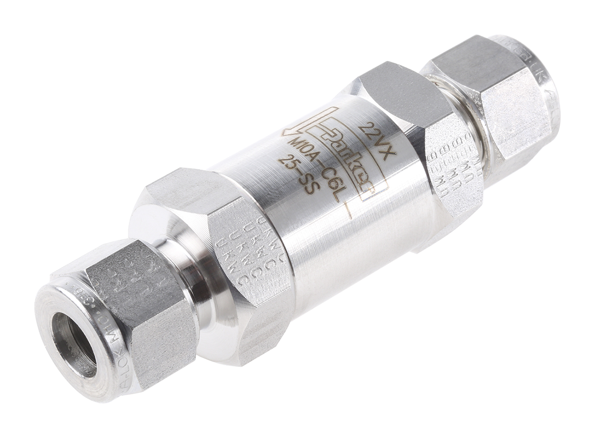 Parker Stainless Steel Single Check Valve 10mm, 414 bar