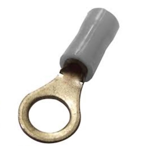 TE Connectivity, STRATO-THERM Insulated Ring Terminal, #10 Stud Size, Grey