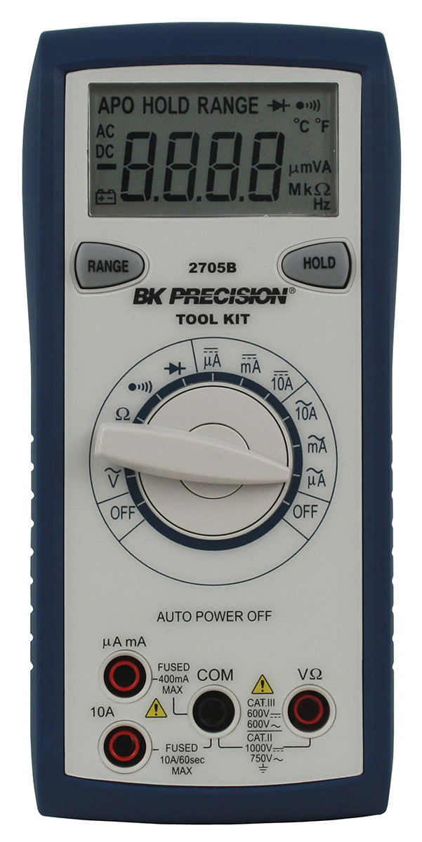 BK Precision BK2705B Handheld Digital Multimeter, 10A ac Max, 10A dc Max, 750V ac Max