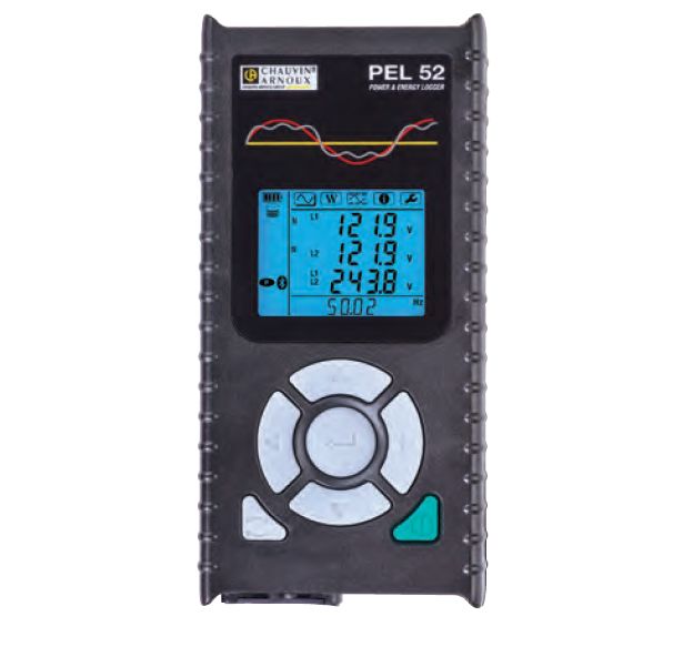 Chauvin Arnoux PEL52 Power & Energy Energy Monitor & Logger, Bluetooth, USB, Wi-Fi, 2V / 2I Input Channel(s) - RS
