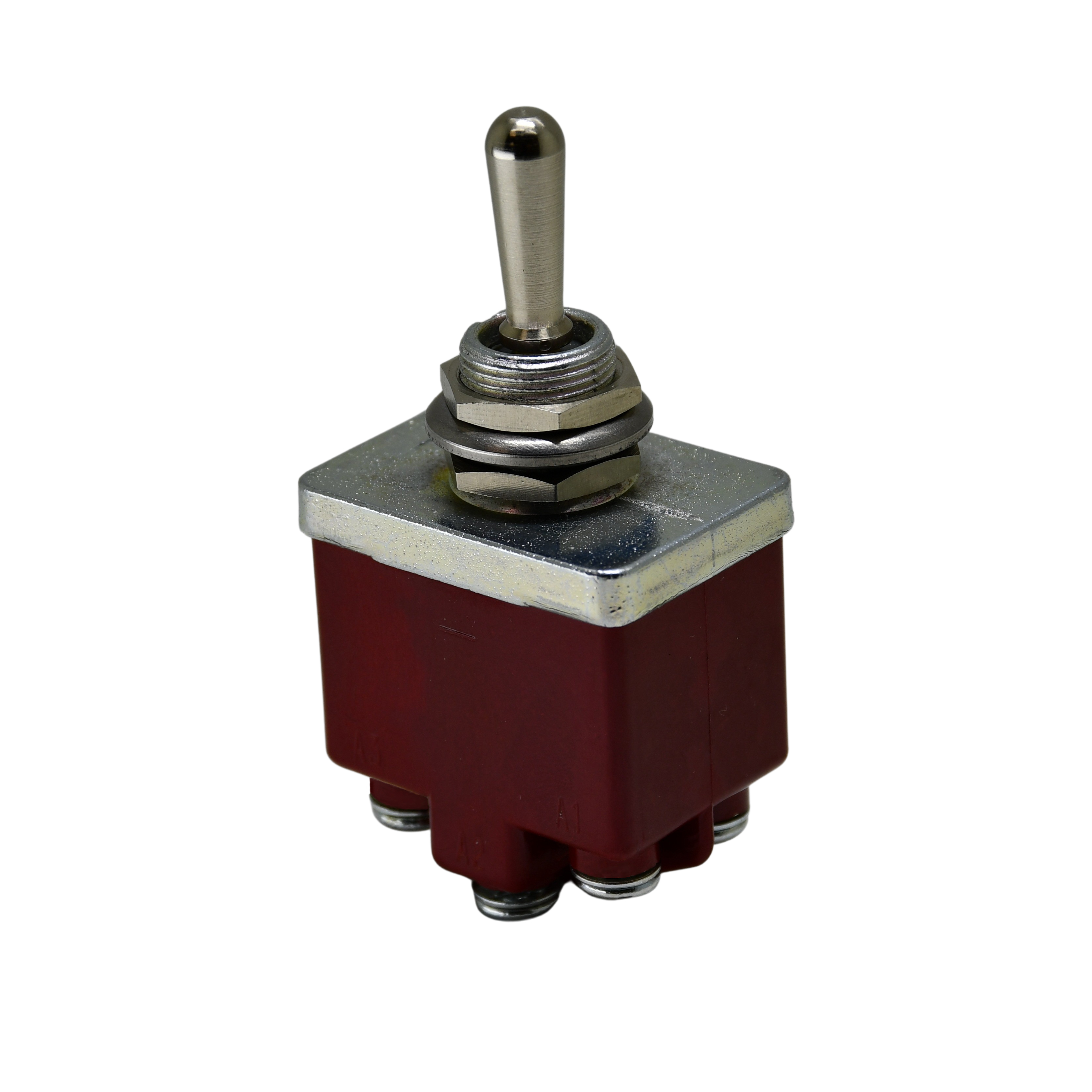 APEM Toggle Switch, Panel Mount, Momentary-Off-Momentary, DPST, Screw Terminal, 28V