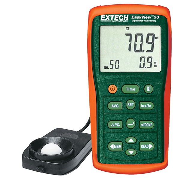 Extech EA33 Light Meter, 0.01lx to 999900lx, ±3 %