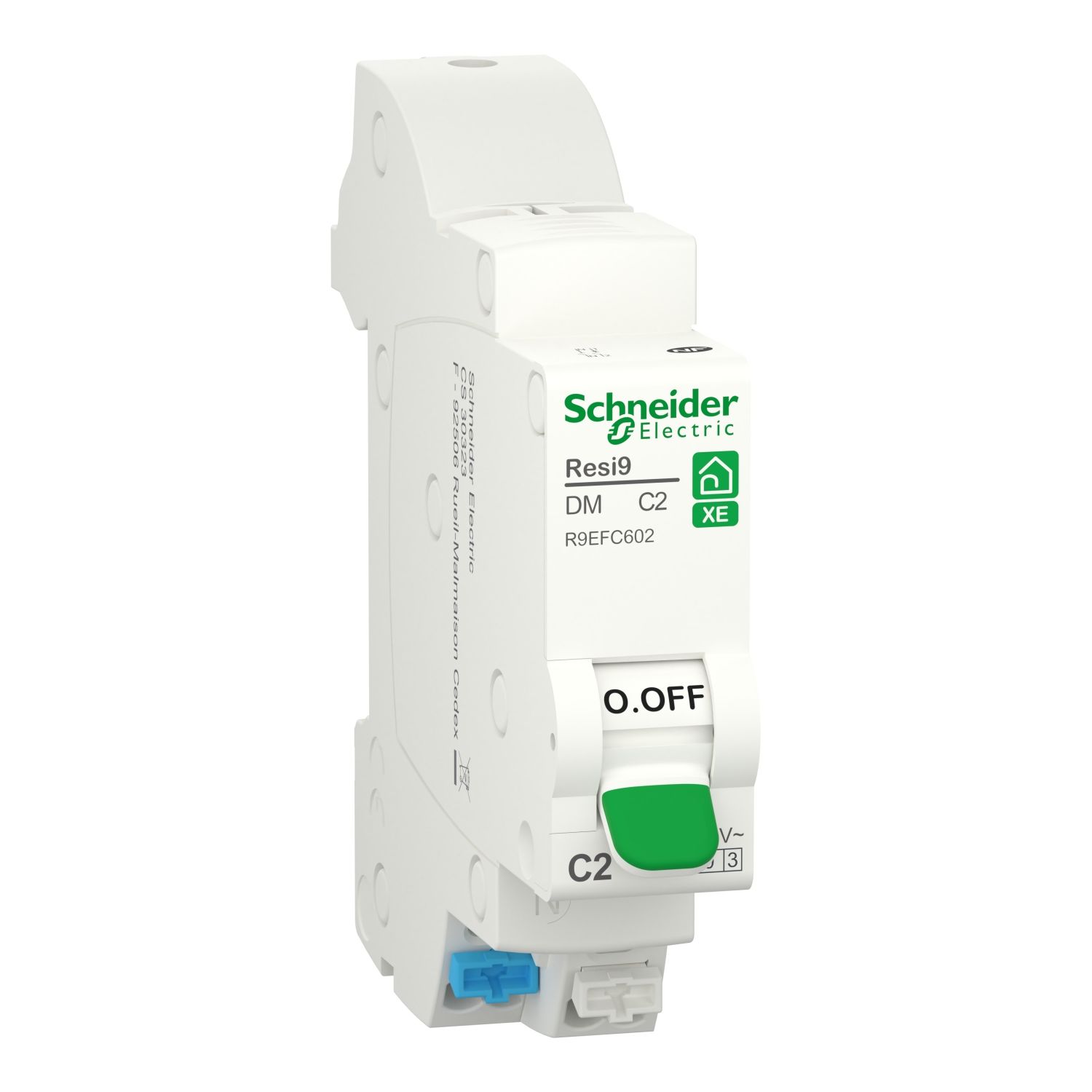 Schneider Electric Resi9 Resi9 XE DM MCB, 1P, 10A Curve D, 230V AC, 3000 A Breaking Capacity